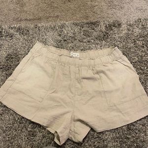 Abercrombie & Fitch Linen-Blend Pull-On Shorts
